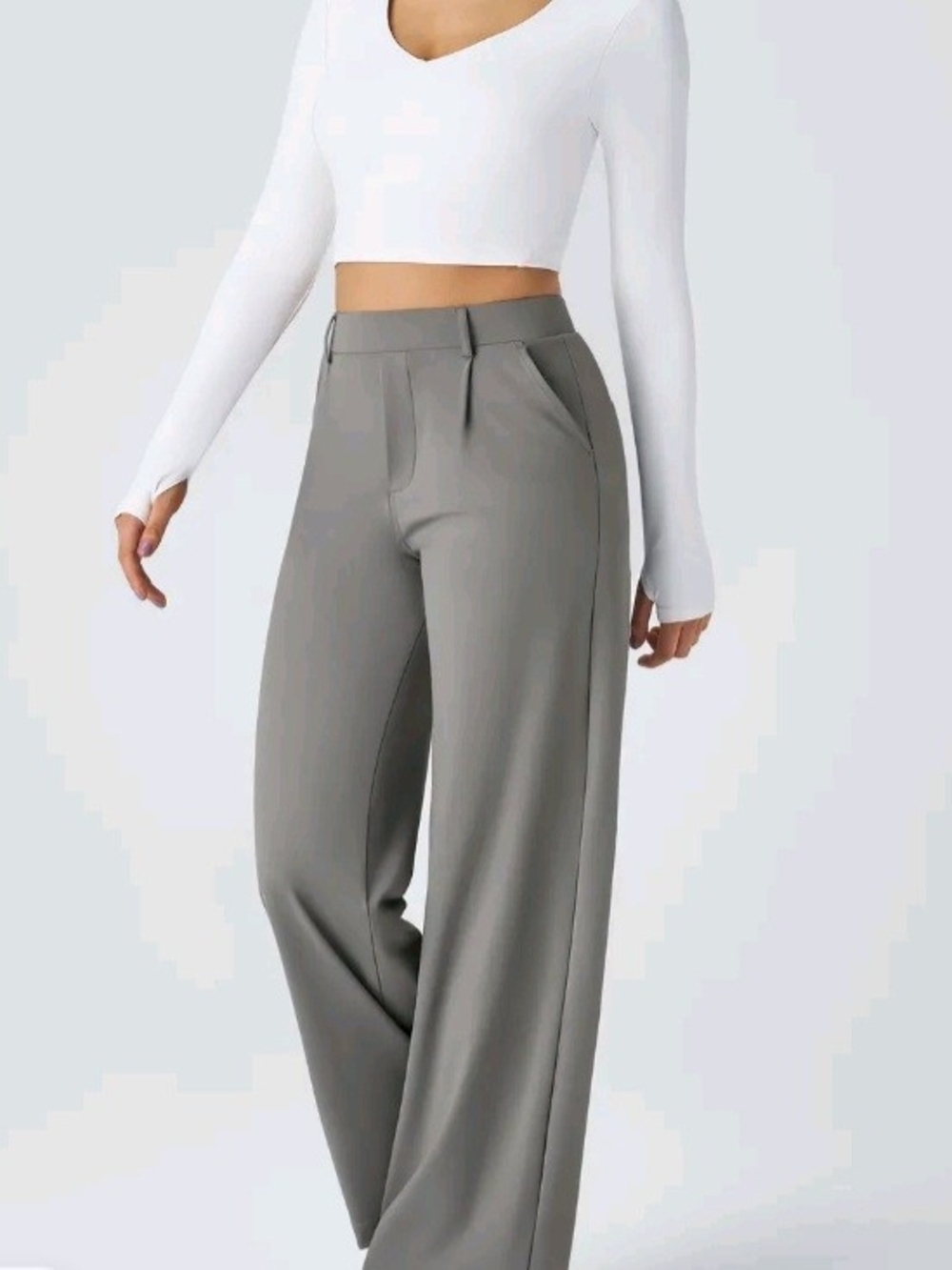 Halara Flex™ DayStretch High Waisted Pocket Straight Leg Work Pants Like New